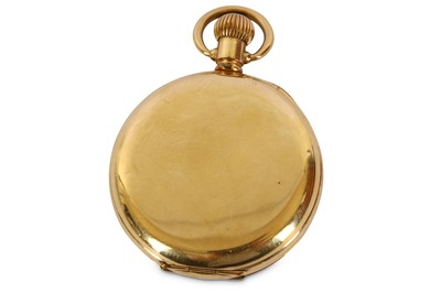 Lot 608 - A GOLD PLATED WALTHAM HALF HUNTER POCKET WATCH...