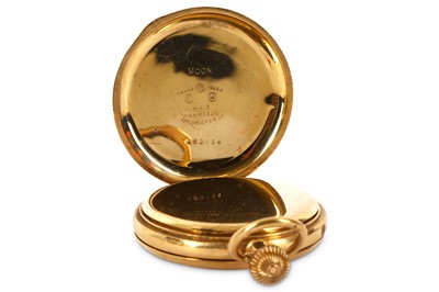 Lot 608 - A GOLD PLATED WALTHAM HALF HUNTER POCKET WATCH...