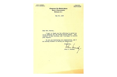 Lot 285 - Kennedy (John Fitzgerald) Typed letter signed...