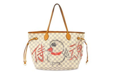 Lot 543 - Customised Louis Vuitton Damier Azur Neverfull,...