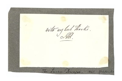Lot 317 - Adelaide, Queen Consort Off-white page signed...