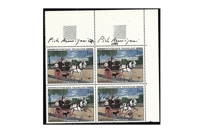 Lot 3 - Annigoni (Pietro) A set of four French stamps...