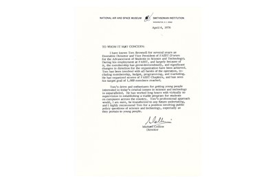 Lot 374 - Apollo 11.- Michael Collins Typed letter...