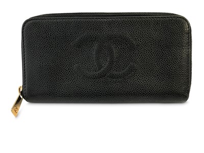 Lot 2 - Chanel Black Wallet, c. 1994-96, Caviar...