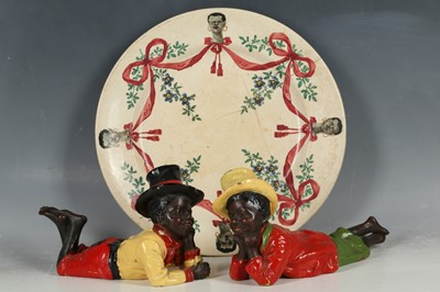 Lot 190 - 18th Century Georgian hand painted plate,...