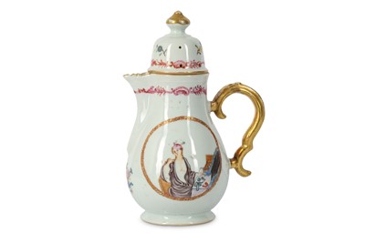 Lot 384 - A CHINESE FAMILLE ROSE ‘LADY AT HER TOILETTE’...