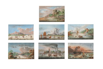 Lot 532 - A SET OF SEVEN CHINESE PITH PAPER PAINTINGS....