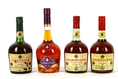 Lot 755 - Four bottles of Courvoisier from various eras -...