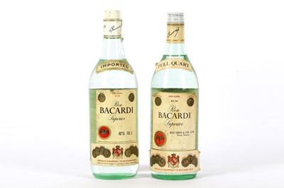 Lot 761 - Two Litre Bottles of Bacardi White Rum 2 litre...