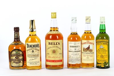 Lot 763 - Six bottles of blended scotch whisky from...