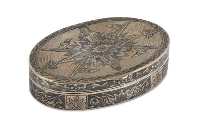 Lot 188 - A NIELLOED SILVER SNUFFBOX Ottoman Greece,...