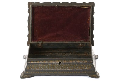 Lot 210 - A GOLD-DAMASCENED (KOFTGARI) CASKET India,...