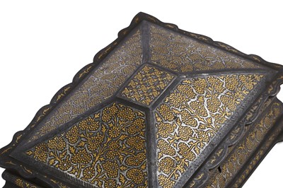 Lot 210 - A GOLD-DAMASCENED (KOFTGARI) CASKET India,...