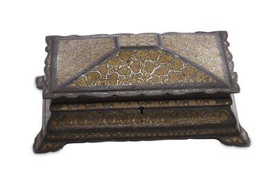 Lot 210 - A GOLD-DAMASCENED (KOFTGARI) CASKET India,...