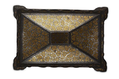 Lot 210 - A GOLD-DAMASCENED (KOFTGARI) CASKET India,...