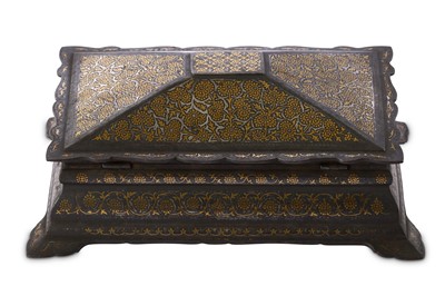 Lot 210 - A GOLD-DAMASCENED (KOFTGARI) CASKET India,...