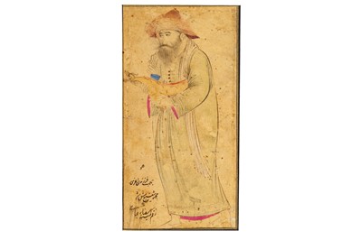 Lot 267 - *A DERVISH HOLDING A KASHKUL AND CUP PROPERTY...