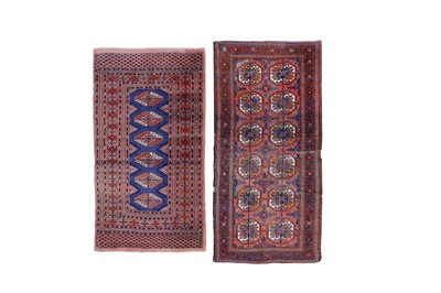 Lot 365 - A BALOUCH RUG & PAKISTANI BOKHARA RUG approx:...