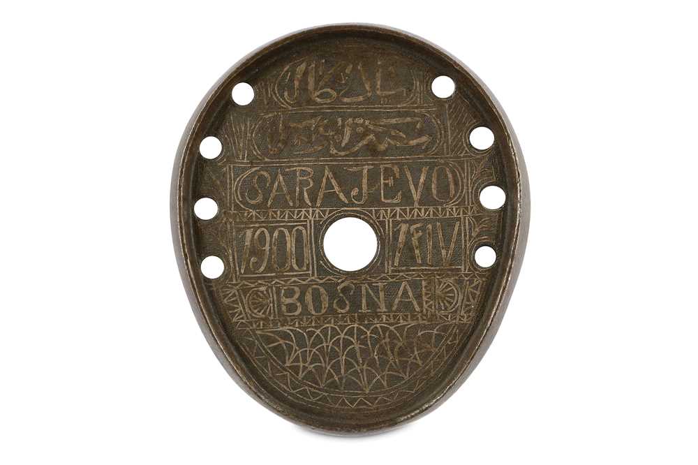 Lot 194 - A SILVER-INLAID IRON HORSESHOE Bosnia, Ottoman...