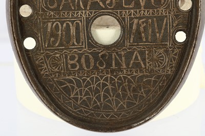 Lot 194 - A SILVER-INLAID IRON HORSESHOE Bosnia, Ottoman...