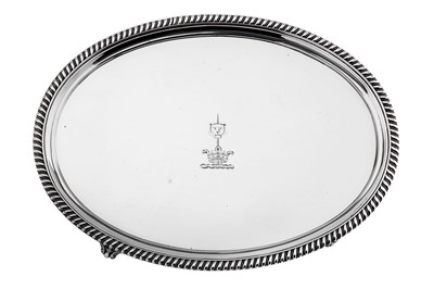 Lot 260 - A George III sterling silver salver, London...