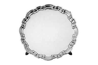 Lot 251 - An Elizabeth II sterling silver salver,...