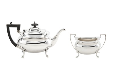 Lot 245 - A George V sterling silver part-tea service,...