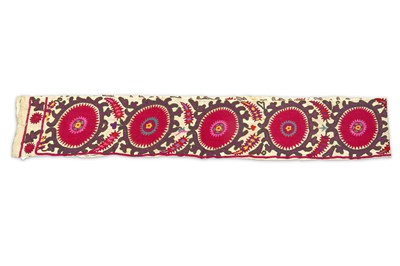 Lot 110 - AN EMBROIDERED TASHKENT SUZANI BAND Uzbekistan,...