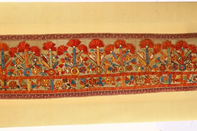 Lot 105a - A LONG EMBROIDERED PANEL Ottoman Provinces,...