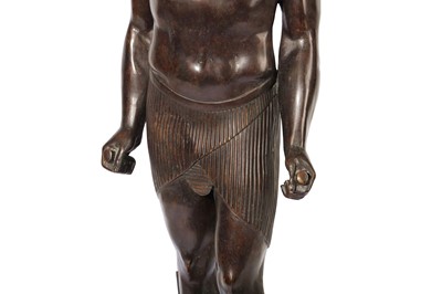 Lot 42 - A LARGE EMPIRE STYLE BRONZE FIGURE OF RAMESSES...