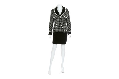 Lot 576 - Karl Lagerfeld Monochrome Skirt Suit, 1980s,...