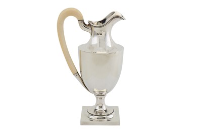 Lot 267 - A late Victorian sterling silver water ewer /...