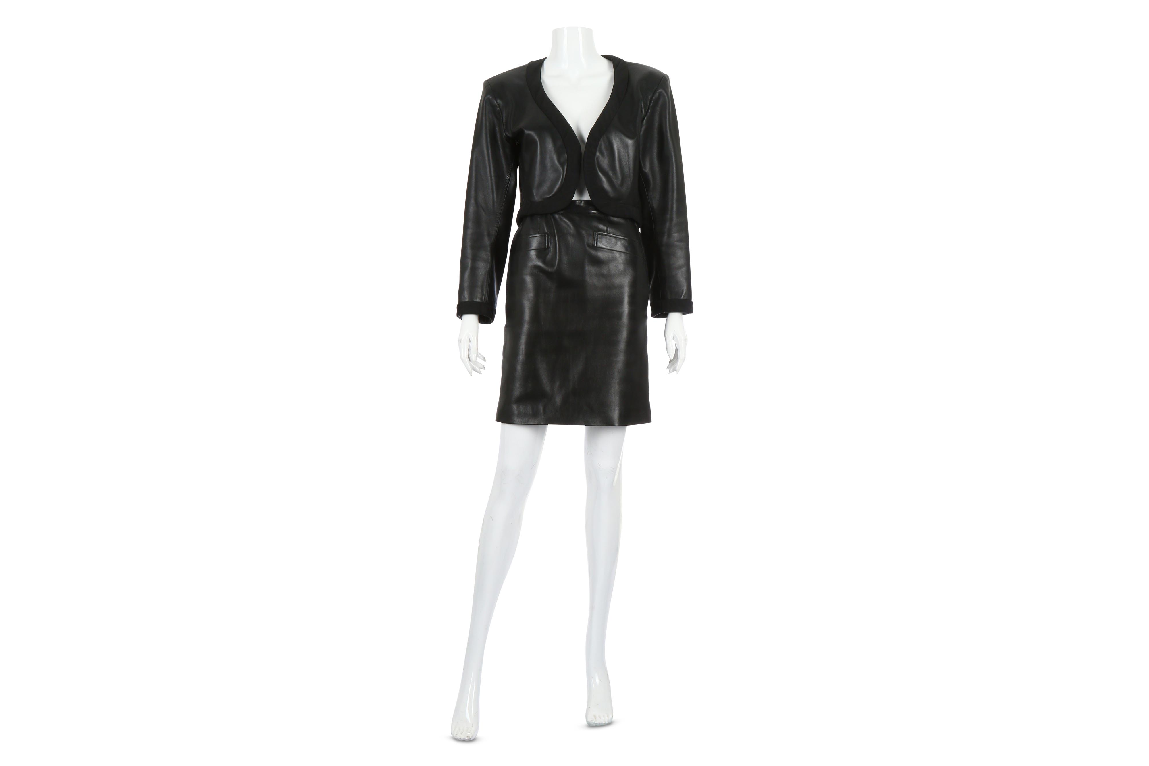 Lot 431 Yves Saint Laurent Rive Gauche Black Leather