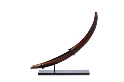 Lot 248 - AN ETHIOPIAN HORN SPOON Of slender,...