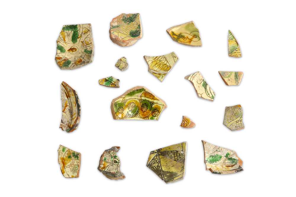 Lot 148 - A GROUP OF BYZANTINE GLAZED POTTERY FRAGMENTS ...