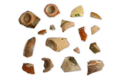 Lot 148 - A GROUP OF BYZANTINE GLAZED POTTERY FRAGMENTS ...