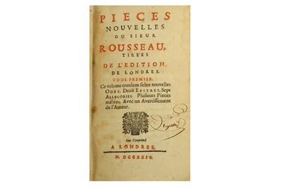 Lot 83 - [Rousseau (Jean-Baptiste)]  Pieces Nouvelles…,...