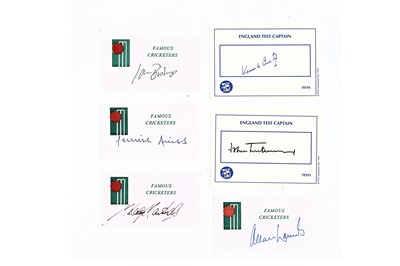 Lot 417 - Cricket Collection.- Collection of index cards...
