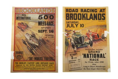 Lot 416 - Brooklands.- Original posters for the 1933...
