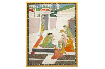 Lot 376 - KRISHNA SPYING ON RADHA'S TOILETTE PROPERTY...