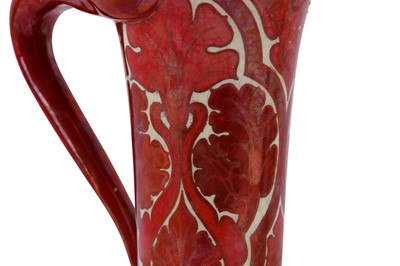 Lot 3 - MAW and CO: A ruby lustre jug, circa 1885, of...