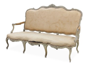 Lot 371 - A late 18th Century French Louis XV canape,...