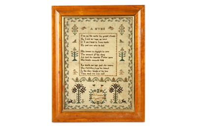 Lot 209 - A William IV sampler 'A Hymn', by F. A....
