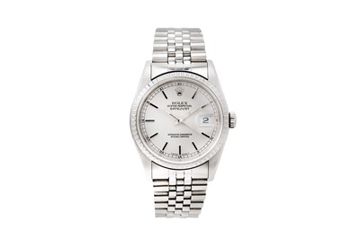 Lot 331 - ROLEX. A MEN'S STAINLESS STEEL AUTOMATIC...