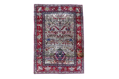 Lot 368 - AN ANTIQUE ISFAHAN PRAYER RUG, CENTRAL PERSIA...