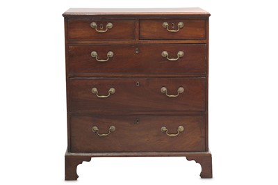 Lot 344 - A George III mahogany chest of drawers with...