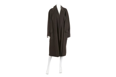 Lot 600 - Hermes Charcoal Cashmere Coat, removable...