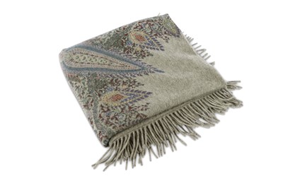 Lot 606 - Loro Piana Grey Cashmere Shawl, paisley motif...