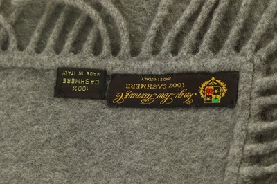 Lot 606 - Loro Piana Grey Cashmere Shawl, paisley motif...