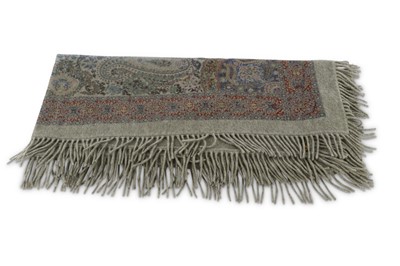 Lot 606 - Loro Piana Grey Cashmere Shawl, paisley motif...